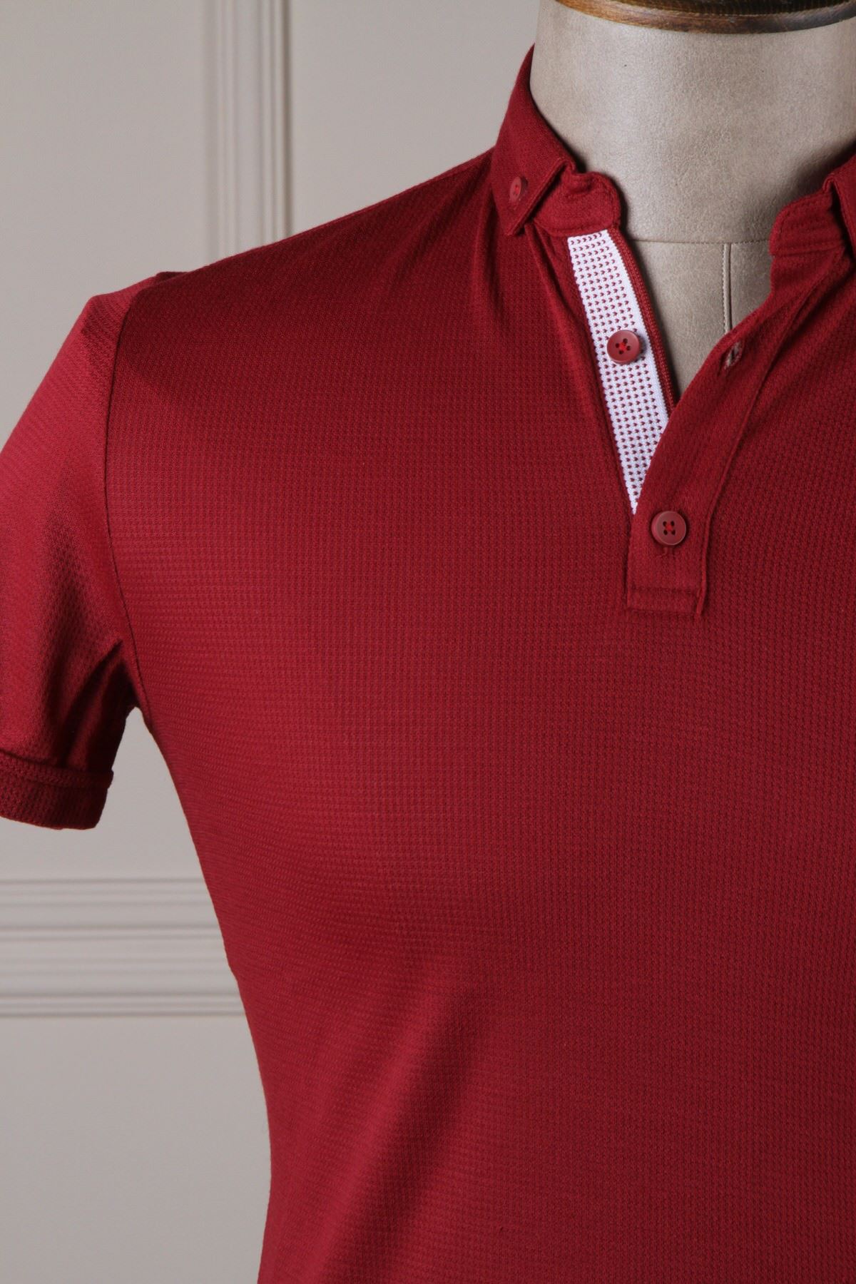 Erkek Polo Yaka T-Shirt - Kırmızı