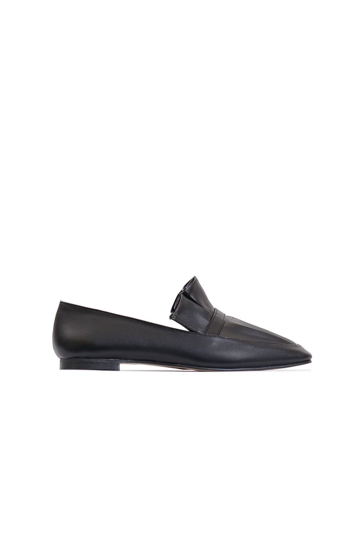 Kadın Piliseli Loafer Ayakkabı - Siyah