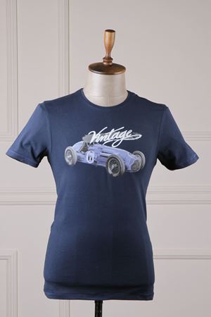 Erkek Baskılı T-Shirt - Lacivert