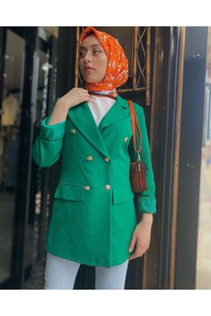  Kravuze Blazer Ceket-Yeşil
