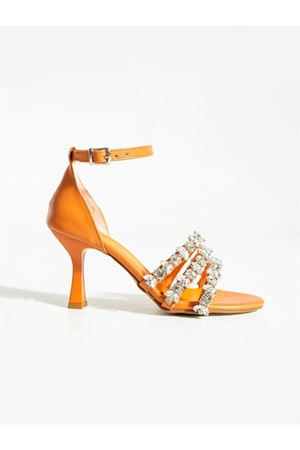 Taşlı Kadın Ayakkabı-Turuncu