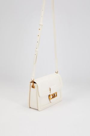 Tuğra Lüks Deri Çanta-Krem