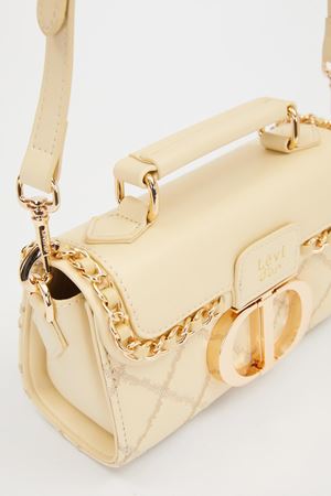 Metal Halka Detay Omuz Çantası-Sarı