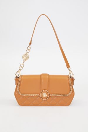  Yuvarlak Toka Detay Omuz Çantası-Kahve