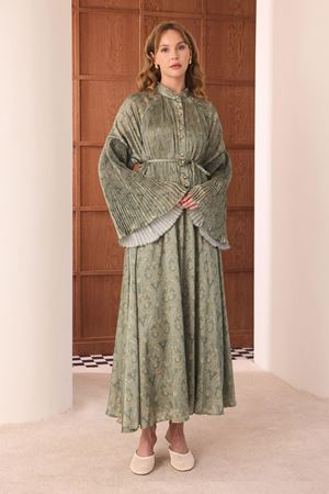 Freddy Desenli Piliseli Etek Takım - Yeşil