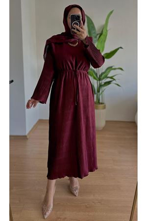 Aller Detaylı Saten Elbise