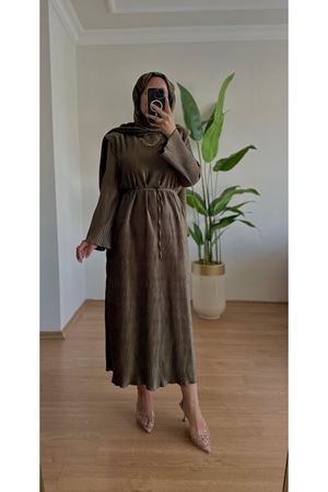 Aller Detaylı Saten Elbise