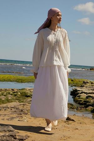 NERVÜRLÜ VUAL GÖMLEK BEYAZ