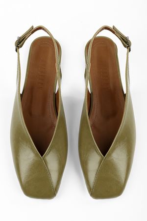 Kadın Noya Ekru Cilt Babet-Kınayeşili