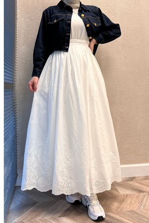 Fisto Keten Etek-beyaz