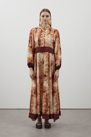 Amine Kübra Dijital Baskı Pamuk Elbise