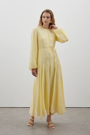 Amine Kübra  Lavina Soft Elbise-sarı