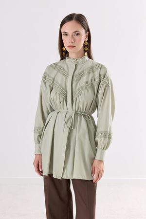 Ahel 6856 Çapraz Dantelli  Gömlek