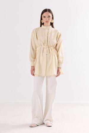 Ahel 6856 Çapraz Dantelli  Gömlek