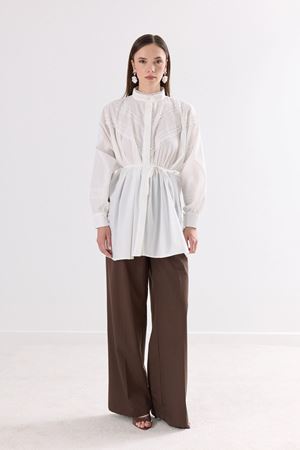 Ahel 6856 Çapraz Dantelli  Gömlek