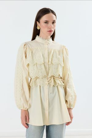 Aria Fistolu Gold Dacron Gömlek - Sarı