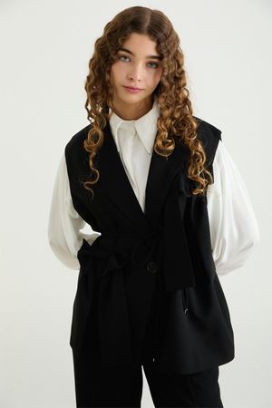 Darius Fiyonklu Yelek Takım - Siyah