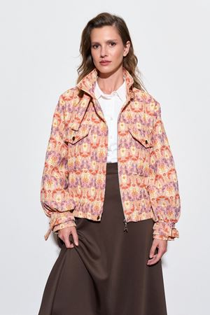 Flowers Cep Detaylı Ceket - Turuncu