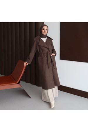 Cepli Düğme Detaylı Kaban