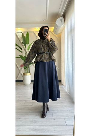 Premium Scube Kiloş Etek-Lacivert