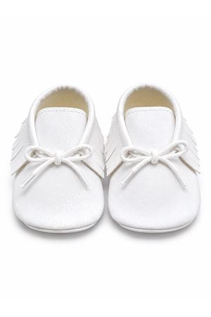 Baby Tuğra el yapımı Bağcıklı Makosen Patik Bebek Ayakkabı - Beyaz