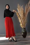 TUGRA BELİ LASTİKLİ SATEN ETEK