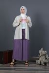 ŞİFON PİLİSELİ BELİ LASTİKLİ TESETTÜR KADIN PANTOLON