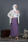 ŞİFON PİLİSELİ BELİ LASTİKLİ TESETTÜR KADIN PANTOLON