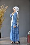 KADIN TUĞRA 1350 DESENLİ ŞİFON ELBİSE