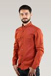TUGRA MODA ARPOL 3648 ÖNU ÇITÇITLI İNCE FİTİLLİ KOT GÖMLEK