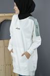 KADIN 6532 OMUZ FERMUARLI SWEAT