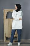 KADIN 6532 OMUZ FERMUARLI SWEAT
