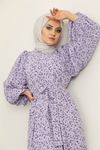 Kadın Keşkeşli Elbise - Lila