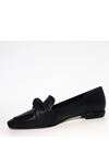 Kadın Önden Düğümlü Loafer Ayakkabı - Siyah