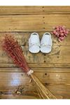 Baby Tuğra Bağcıklı Makosen Patik Bebek Ayakkabı - Beyaz
