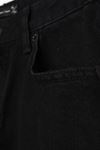 Kadın Yamalı Denim Pantolon-siyah