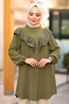 Dantelli Ayrobin Tunik- Yeşil