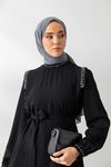 Taş İşlemeli İkili Takım-Siyah