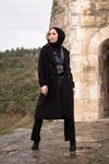 Kadın Class Kaşe Kaban-Siyah