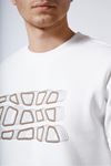 Üzeri Nakışlı Erkek Sweatshirt EKRU