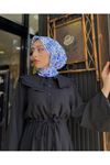  Bebe Yaka Belden Bağıcıklı Elbise-SİYAH