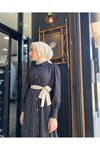 Çizgili  boydan düğmeli pantolon Takım-Siyah