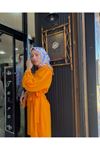 Boncuk Detay Uzun Tunik-ORANJ