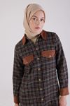 Allday 51242 Süet Garnili Oduncu Tunik