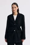 ŞERİT DETAYLI BLAZER CEKET TAKIM - SİYAH