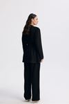 ŞERİT DETAYLI BLAZER CEKET TAKIM - SİYAH