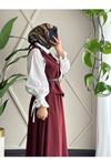 Hay Yelekli Etek Takım-Bordo