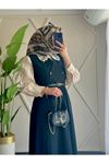Tugra İki Düğme Kemerli Jile-siyah