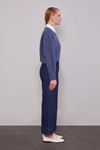 MAVİ NERVÜR DİKİŞLİ WİDELEG JEAN-Koyu mavi
