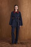 Arin Yaka Kadife Kot Takım-lacivert